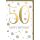 50. Geburtstag Zahl gold und Punkte Happy Birthday Glückwunschkarte mit Umschlag