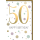 50. Geburtstag Zahl gold und Punkte Happy Birthday Glückwunschkarte mit Umschlag