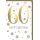 60. Geburtstag Zahl gold und Punkte Happy Birthday Glückwunschkarte mit Umschlag