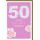 50. Geburtstag Blüten rosa die besten Wünsche Glückwunschkarte mit Umschlag