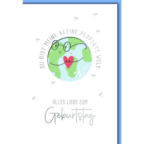 Geburtstag Perfekte Welt alles Liebe Glückwunschkarte mit Umschlag