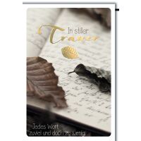 Trauer In stiller Trauer Buch Blatt gold Kondolenz...