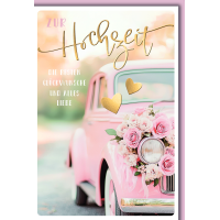 Hochzeitskarten Oldtimer mit Rosenkranz besten...