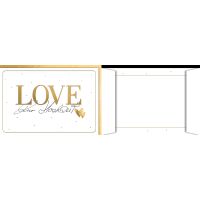Hochzeitskarten Herzen gold Love Glückwunschkarte...
