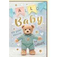 Baby Teddybär Geburt alle guten Wünsche...