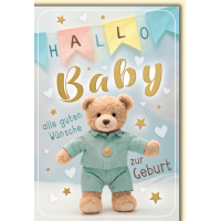 Baby Teddybär Geburt alle guten Wünsche...