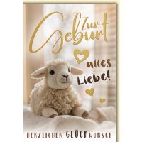 Baby Plüsch-Lamm Geburt alles Liebe...