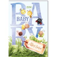 Baby Biene Raupe Schnecke Geburt alles Liebe Große...