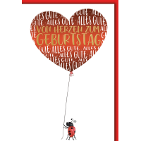 Geburtstag Herzluftballon von Herzen...