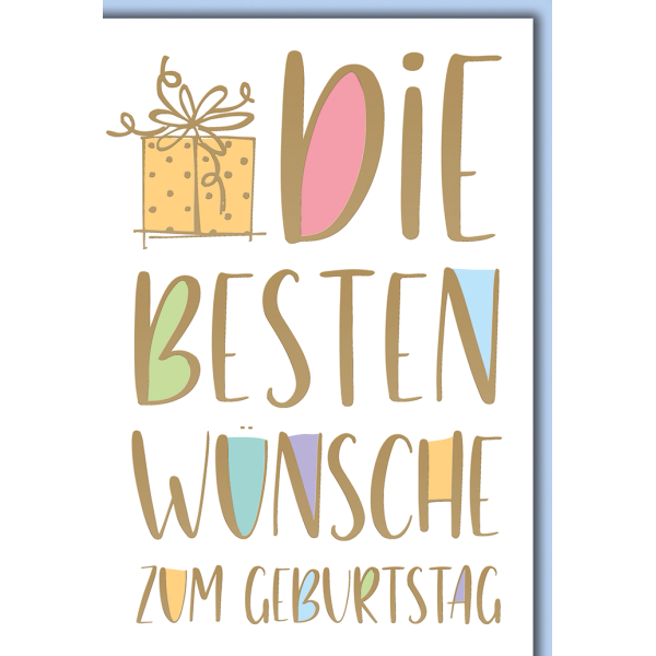 Geburtstag Geschenk die besten Wünsche Glückwunschkarte mit Umschlag