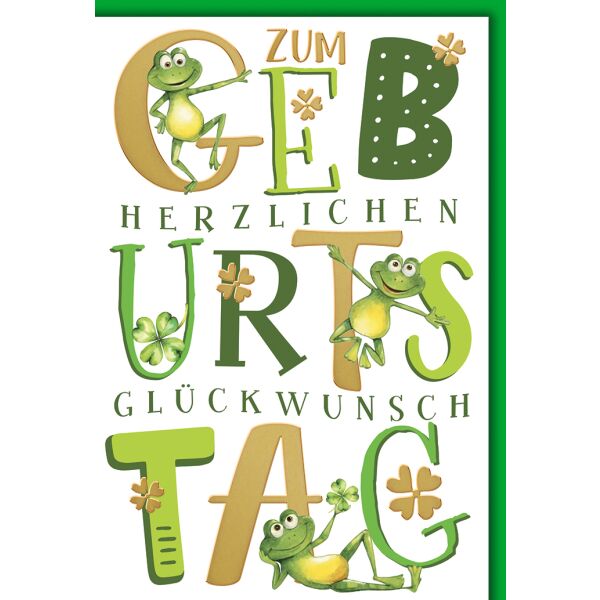 Geburtstag Frösche herzlichen Glückwunsch Glückwunschkarte mit Umschlag
