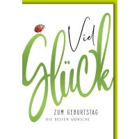 Geburtstag Käfer auf Glück beste Wünsche...