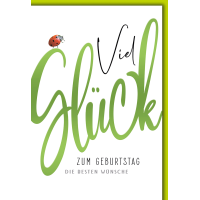 Geburtstag Käfer auf Glück beste Wünsche...