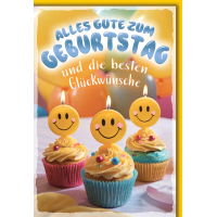 Geburtstag Smiley Cupcakes die besten Wünsche...