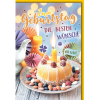 Geburtstag Küchlein Kerze besten Wünsche...