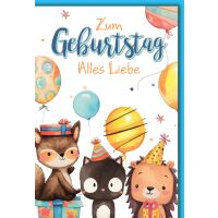 Kindergeburtstag Partytiere alles Liebe...