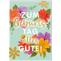 Geburtstag Blüten groß bunt alles Gute...