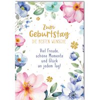 Geburtstag Blumenrahmen Freude schöne Momente...