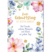 Geburtstag Blumenrahmen Freude schöne Momente...