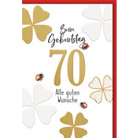 70. Geburtstag Glücksklee und Käfer alle guten...