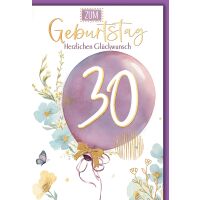 30. Geburtstag Luftballon herzlichen Glückwunsch...