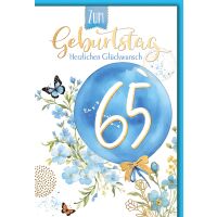 65. Geburtstag Luftballon herzlichen Glückwunsch...
