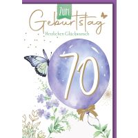70. Geburtstag Luftballon herzlichen Glückwunsch...