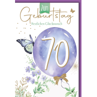 70. Geburtstag Luftballon herzlichen Glückwunsch...