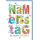 Namenstag Bunte Schrift mit Blüten besten Wünsche Glückwunschkarte mit Umschlag