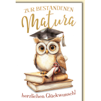 Matura Eule mit Auszeichnung geschafft alles Gute...