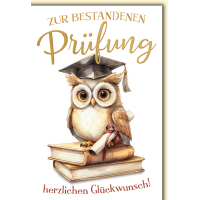 Prüfung Eule mit Auszeichnung geschafft alles Gute...