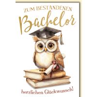 Bachelor Eule mit Auszeichnung geschafft alles Gute...