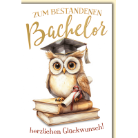 Bachelor Eule mit Auszeichnung geschafft alles Gute...