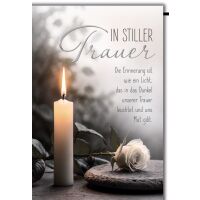 Trauer In stiller Trauer Kerze Rose Erinnerung Licht...