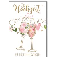 Hochzeit Zwei Sektgläser mit Herz die besten...
