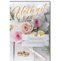 Hochzeit Ringe und Rosen herzlichen Glückwunsch...