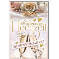 Hochzeit Ringe und Sektgläser standesamtliche...