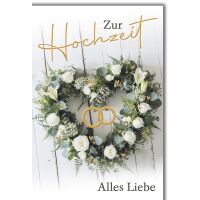 Hochzeit Blumenherz alles Liebe Glückwunschkarte mit...