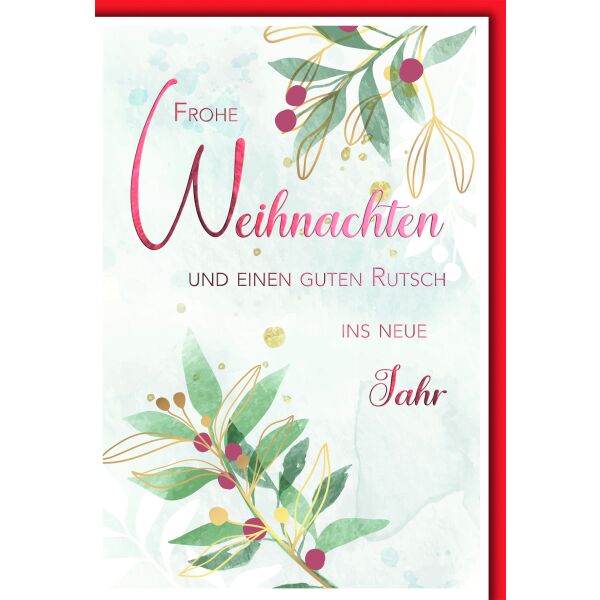 Weihnachten Weihnachtszweige Weihnachtskarte mit Umschlag