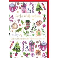 Weihnachten Weihnachtssymbole Weihnachtskarte mit Umschlag
