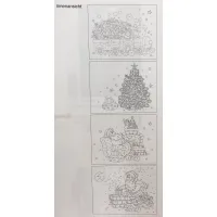 Weihnachtskarte Glückwunschkarte zum ausmalen mit Innendruck Umschlag und Buntstiften Weihnachtsmann