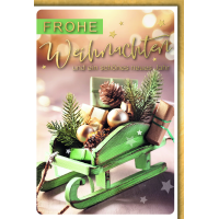 Weihnachten Holzschlitten mit Präsente...