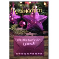 Weihnachten Geldgeschenkkarte Sternanhänger lila...