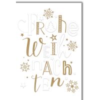 Weihnachten Frohe Weihnachten gold Glückwunschkarte...