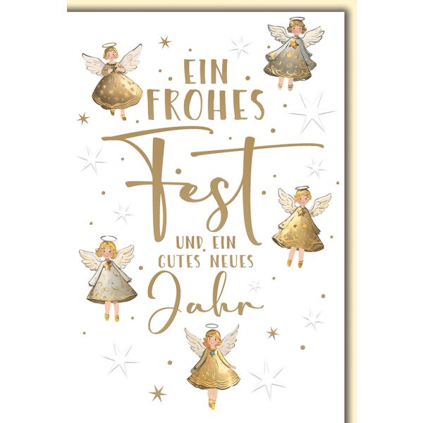 Weihnachten Engelchen frohes Fest Glückwunschkarte mit Umschlag