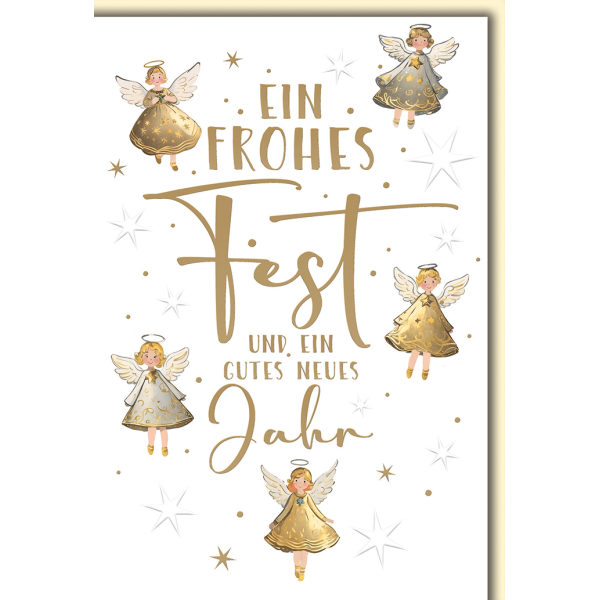 Weihnachten Engelchen frohes Fest Glückwunschkarte mit Umschlag