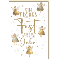 Weihnachten Engelchen frohes Fest Glückwunschkarte...