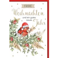 Weihnachten Vogel mit Weihnachtspost...
