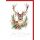 Weihnachten Hirsch mit Christbaumkugeln Glückwunschkarte mit Umschlag