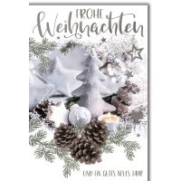 Weihnachten Teelicht und Deko silber...
